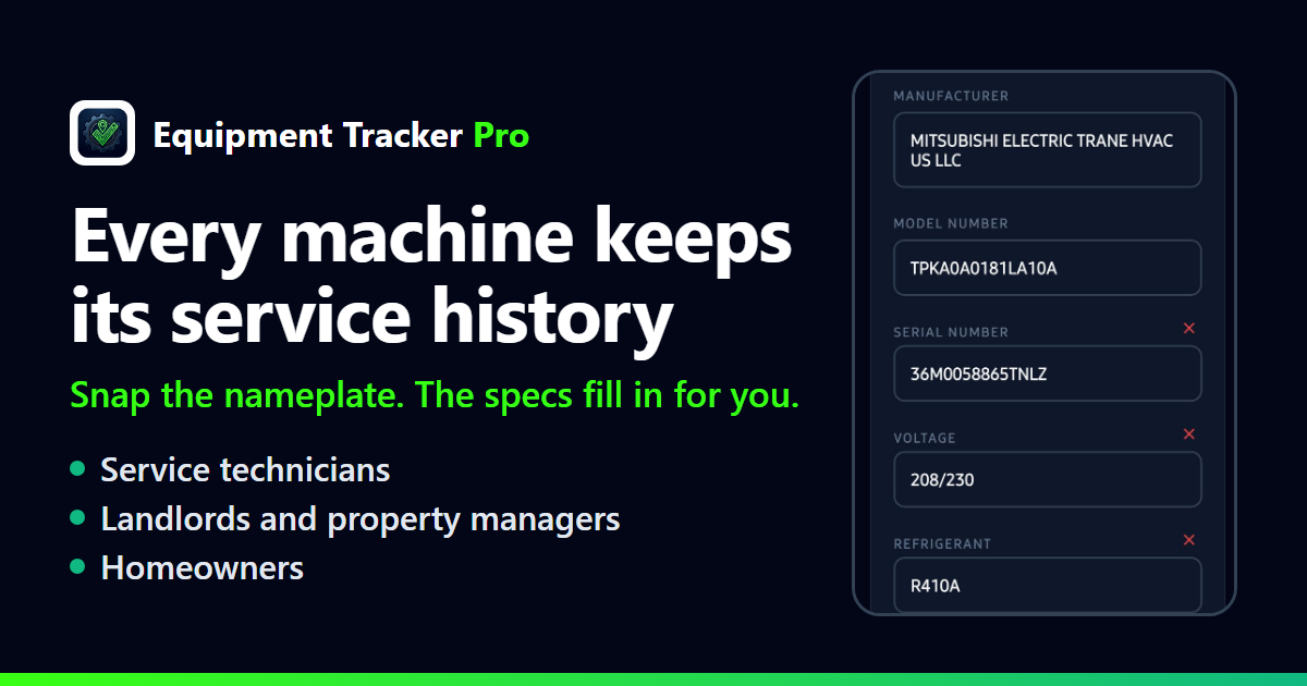 I am an HVAC technician and I built an AI tool to turn paper supply receipts into equipment logs logo